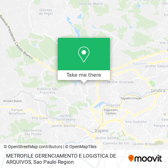 METROFILE GERENCIAMENTO E LOGíSTICA DE ARQUIVOS map