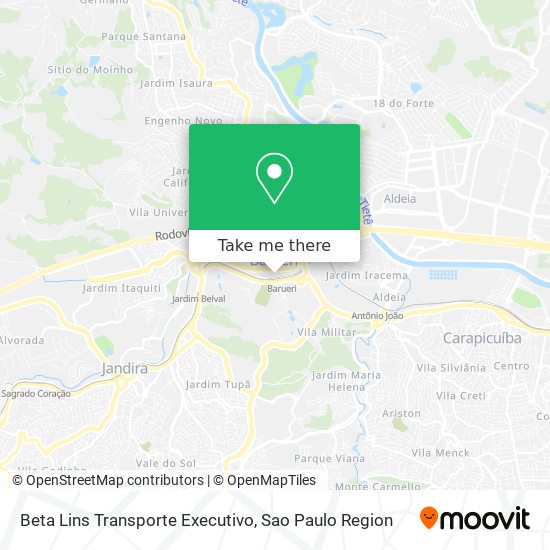 Beta Lins Transporte Executivo map