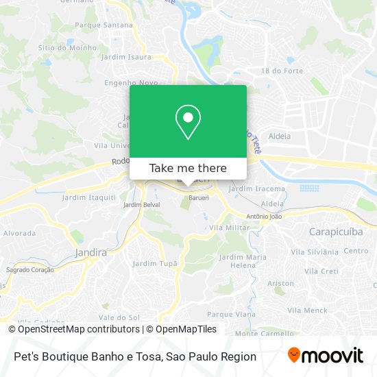 Mapa Pet's Boutique Banho e Tosa