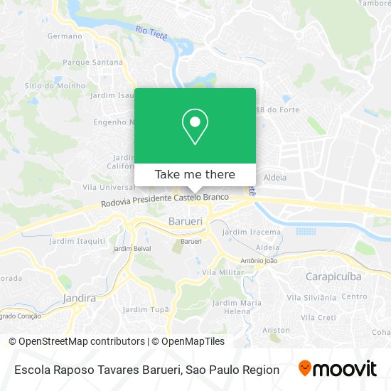 Escola Raposo Tavares Barueri map