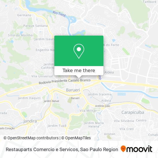 Mapa Restauparts Comercio e Servicos