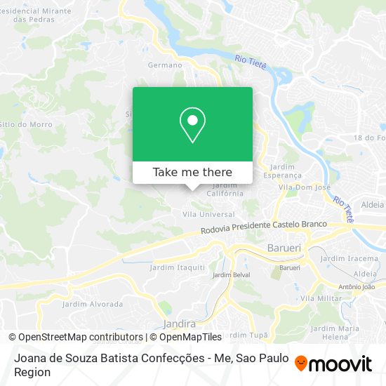 Mapa Joana de Souza Batista Confecções - Me