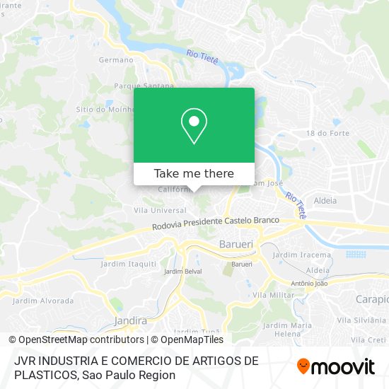 JVR INDUSTRIA E COMERCIO DE ARTIGOS DE PLASTICOS map