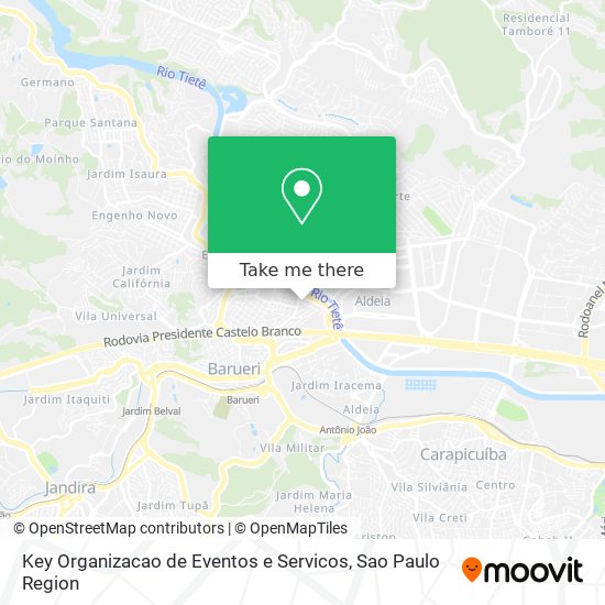 Key Organizacao de Eventos e Servicos map