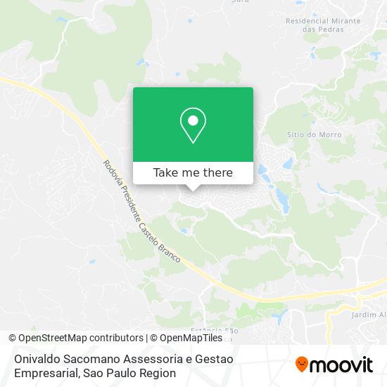 Mapa Onivaldo Sacomano Assessoria e Gestao Empresarial