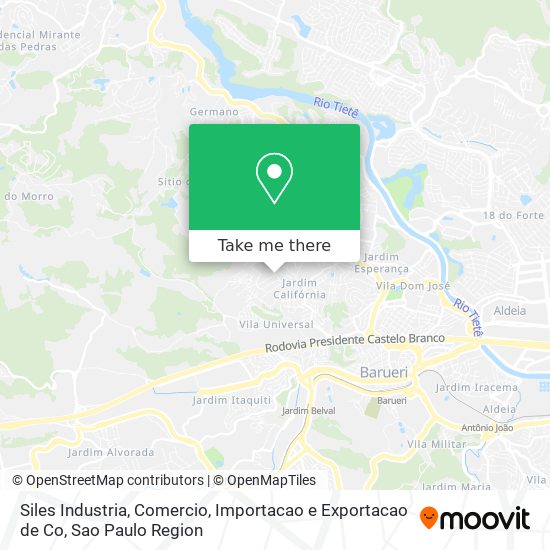 Siles Industria, Comercio, Importacao e Exportacao de Co map