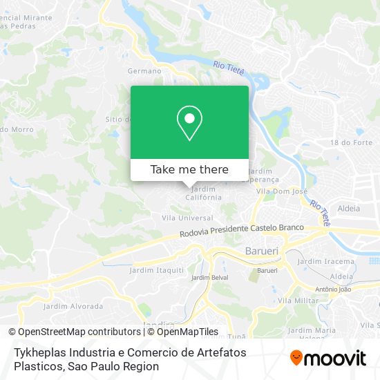 Tykheplas Industria e Comercio de Artefatos Plasticos map