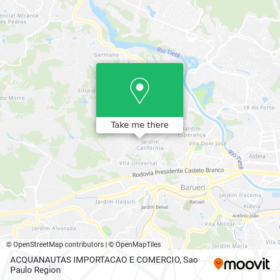 ACQUANAUTAS IMPORTACAO E COMERCIO map