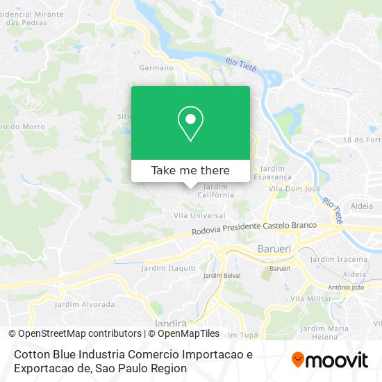 Cotton Blue Industria Comercio Importacao e Exportacao de map