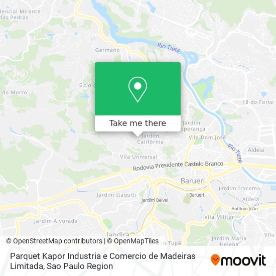 Parquet Kapor Industria e Comercio de Madeiras Limitada map