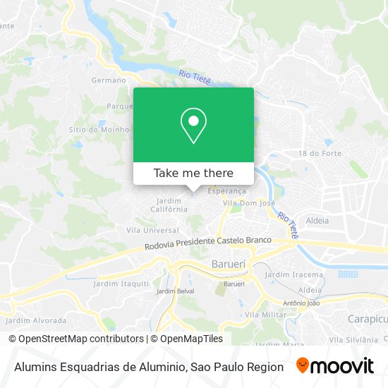 Alumins Esquadrias de Aluminio map