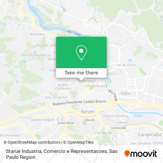 Starue Industria, Comercio e Representacoes map