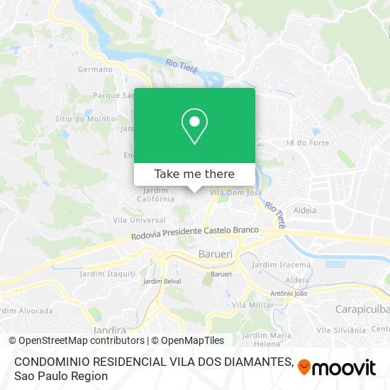 CONDOMINIO RESIDENCIAL VILA DOS DIAMANTES map