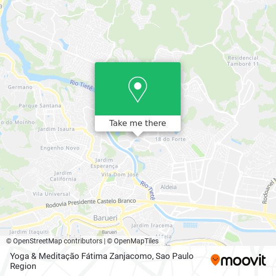 Yoga & Meditação Fátima Zanjacomo map