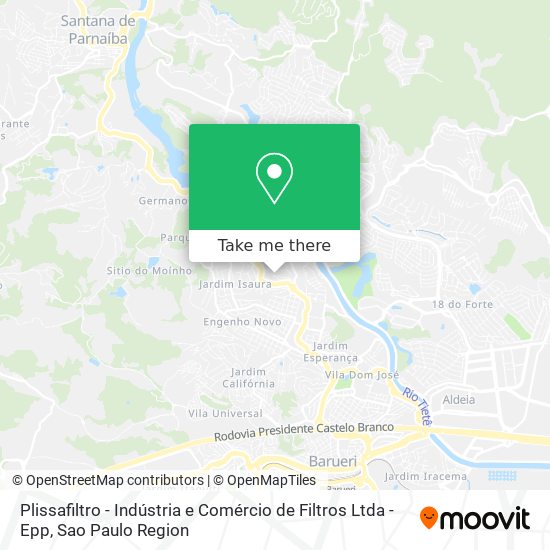 Plissafiltro - Indústria e Comércio de Filtros Ltda - Epp map