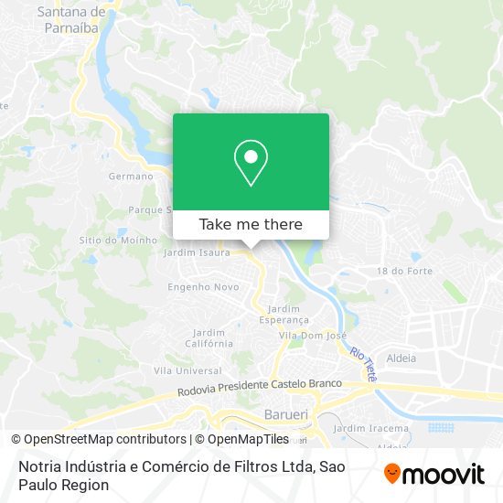 Mapa Notria Indústria e Comércio de Filtros Ltda