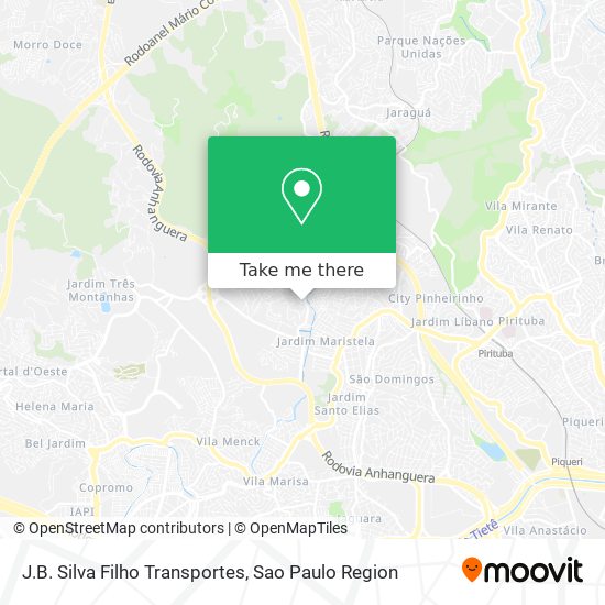J.B. Silva Filho Transportes map