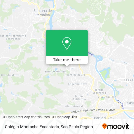 Mapa Colégio Montanha Encantada