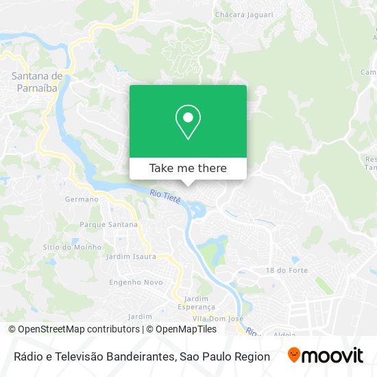 Rádio e Televisão Bandeirantes map