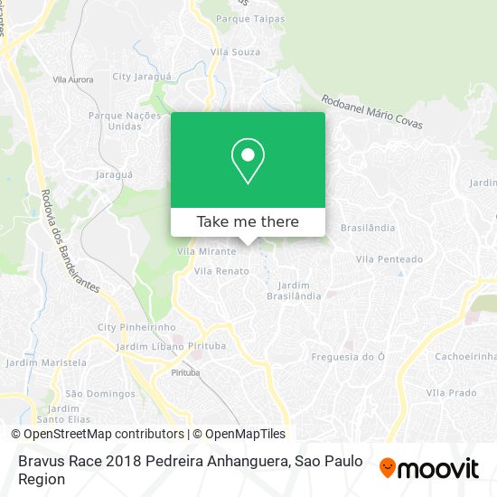 Bravus Race 2018 Pedreira Anhanguera map