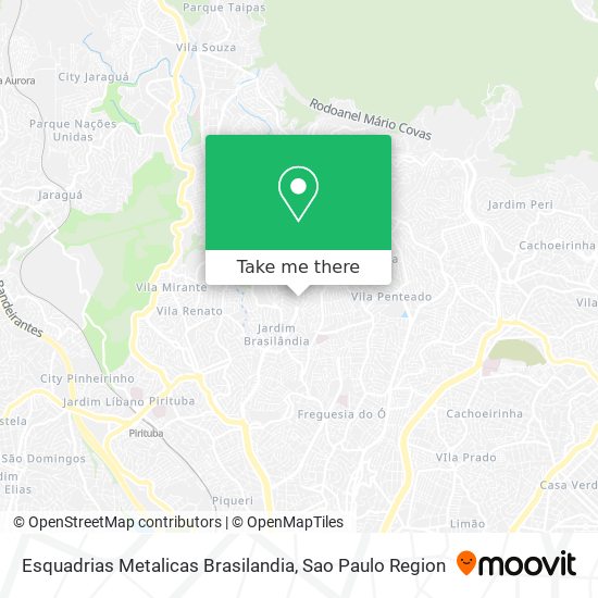 Esquadrias Metalicas Brasilandia map