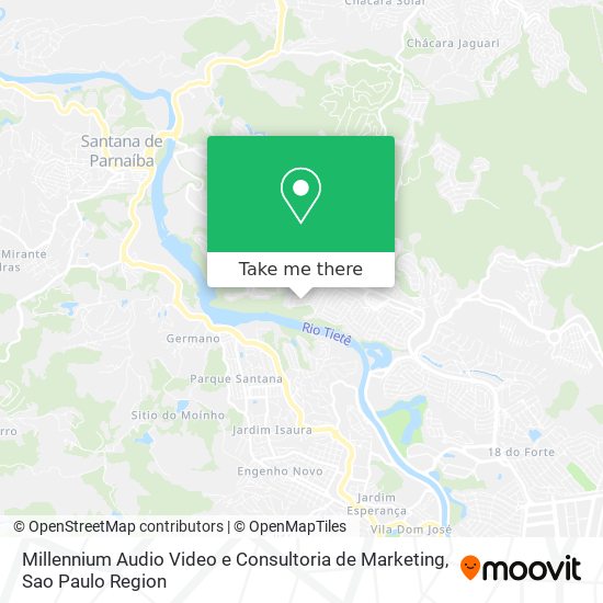 Mapa Millennium Audio Video e Consultoria de Marketing