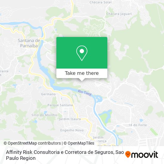 Mapa Affinity Risk Consultoria e Corretora de Seguros