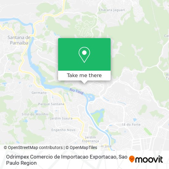 Mapa Odrimpex Comercio de Importacao Exportacao