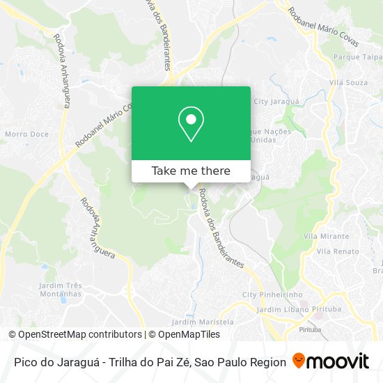 Pico do Jaraguá - Trilha do Pai Zé map