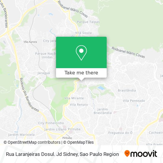 Rua Laranjeiras Dosul. Jd Sidney map