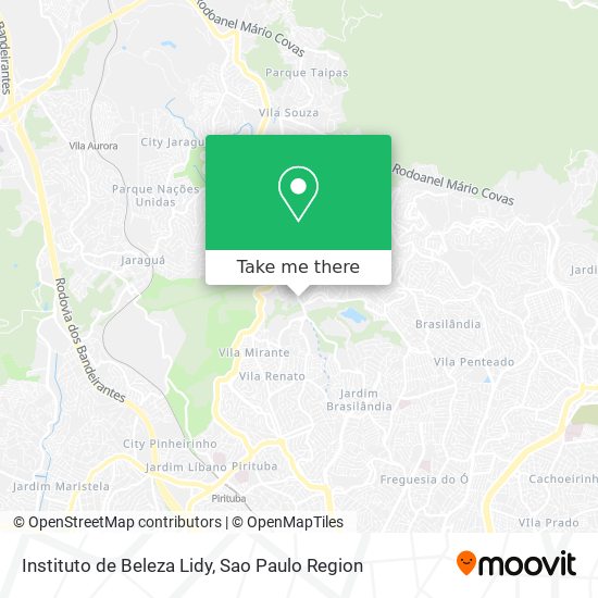 Mapa Instituto de Beleza Lidy