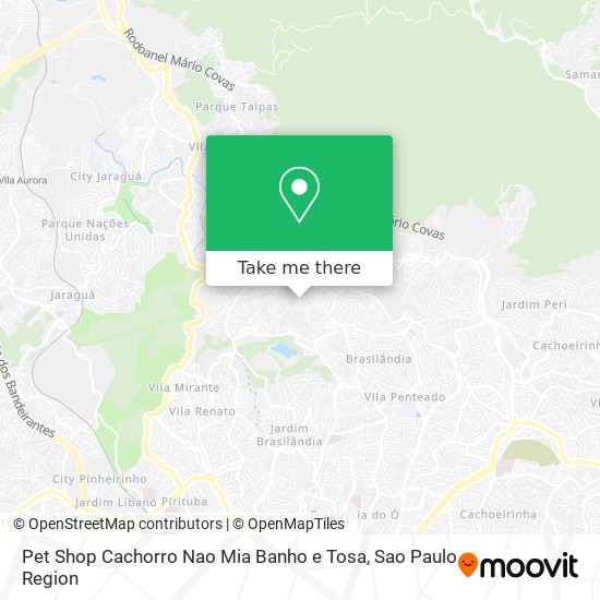 Mapa Pet Shop Cachorro Nao Mia Banho e Tosa