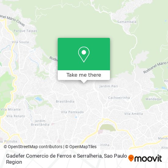 Gadefer Comercio de Ferros e Serralheria map