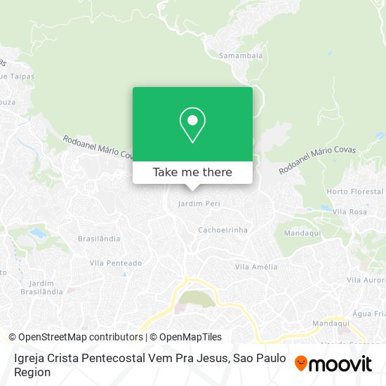 Mapa Igreja Crista Pentecostal Vem Pra Jesus