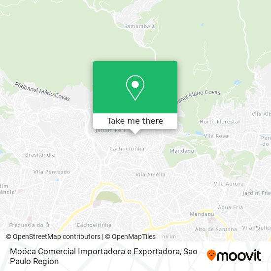 Mapa Moóca Comercial Importadora e Exportadora