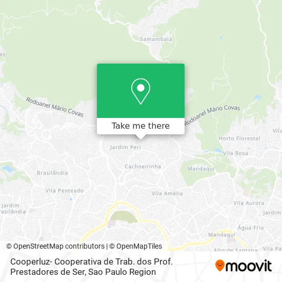Cooperluz- Cooperativa de Trab. dos Prof. Prestadores de Ser map