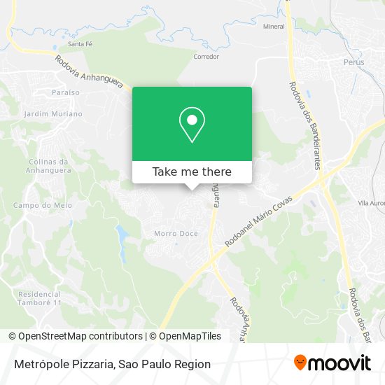 Mapa Metrópole Pizzaria