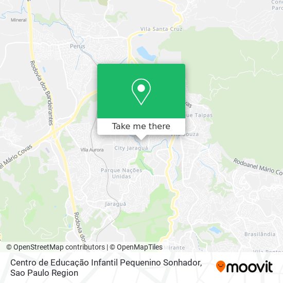 Mapa Centro de Educação Infantil Pequenino Sonhador