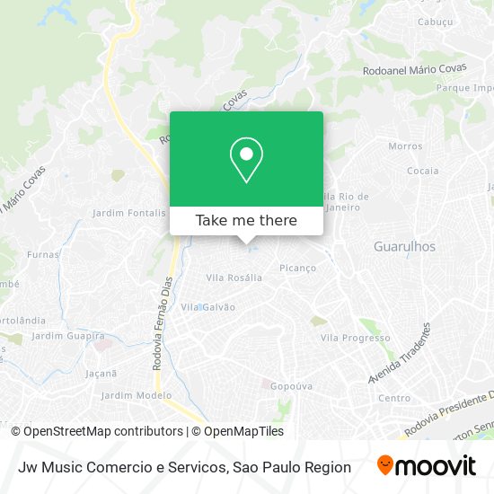 Jw Music Comercio e Servicos map