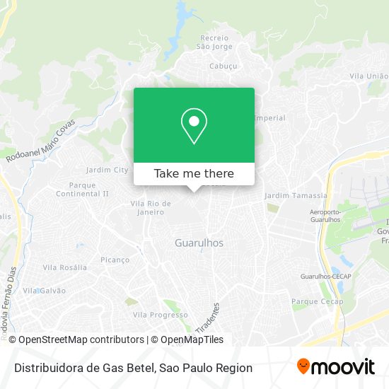 Distribuidora de Gas Betel map