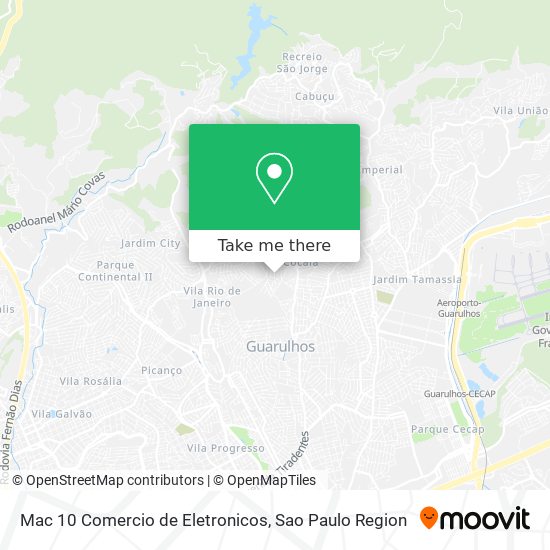 Mac 10 Comercio de Eletronicos map