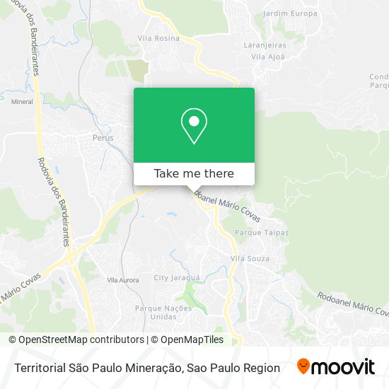 Territorial São Paulo Mineração map