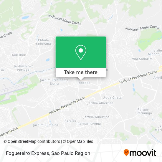 Fogueteiro Express map