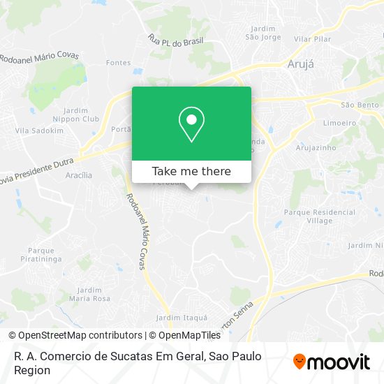 Mapa R. A. Comercio de Sucatas Em Geral