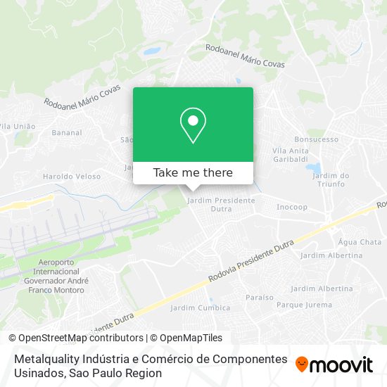 Mapa Metalquality Indústria e Comércio de Componentes Usinados