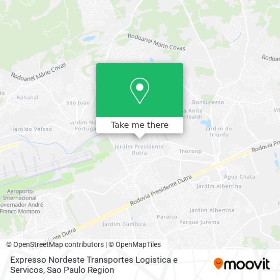 Expresso Nordeste Transportes Logistica e Servicos map
