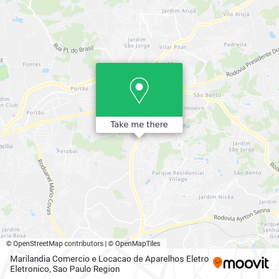 Marilandia Comercio e Locacao de Aparelhos Eletro Eletronico map