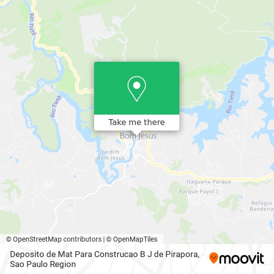 Mapa Deposito de Mat Para Construcao B J de Pirapora