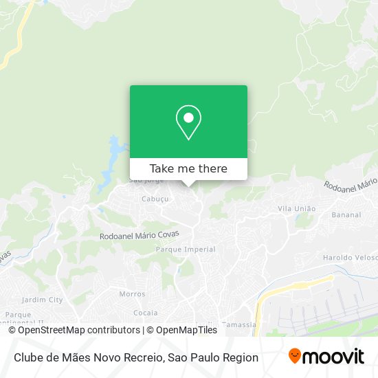 Mapa Clube de Mães Novo Recreio