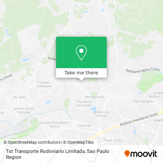 Tst Transporte Rodoviario Limitada map